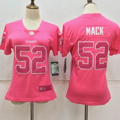 women nike nfl raiders #52 MACK pink jersey