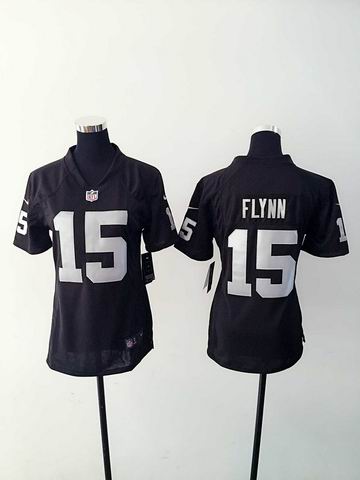 women nike nfl raiders 15 Flynn black limited jersey