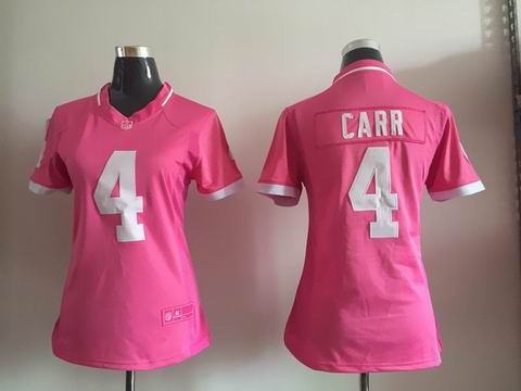 women nike nfl raiders 4 Carr Pink Bubble Gum Jersey