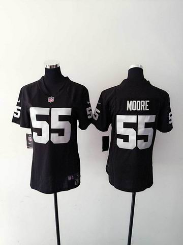 women nike nfl raiders 55 moore black limited jersey