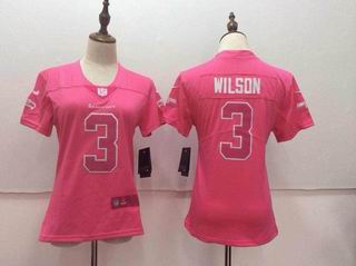 women nike nfl seahawks #3 WILSON pink jersey