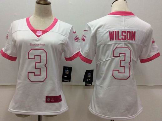 women nike nfl seahawks #3 WILSON white jersey
