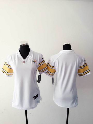 women nike nfl steelers blank white limited jersey