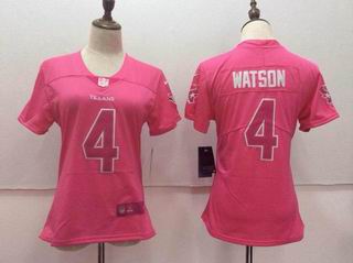 women nike nfl texans #4 WATSON pink jersey