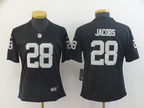 women raiders #28 JACOBS black vapor untouchable jersey