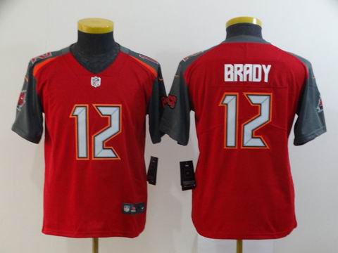 youth nfl buccaneers #12 Brady red vapor jersey