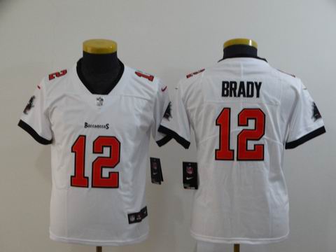 youth nfl buccaneers #12 Brady white jersey