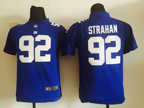 youth nike nfl giants 92 Strahan blue jersey