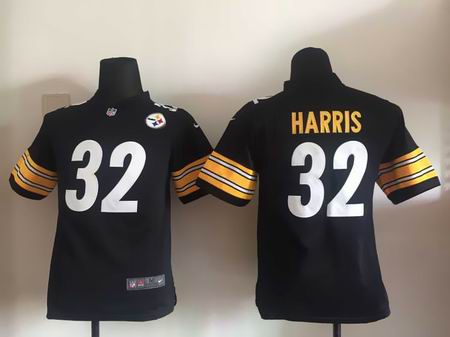 youth nike nfl steelers #32 Harris black jersey