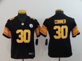 youth pittsburgh steelers #30 Conner black rush jersey